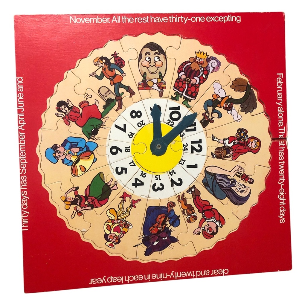 VTG Children's Clock Puzzle - Picture 2 of 5
